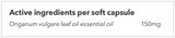 Supplement facts for Oil of Oregano