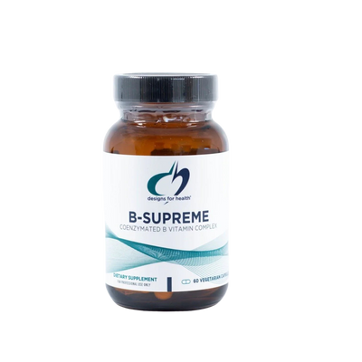 An image of supplements called B-Supreme by Designs for Health.