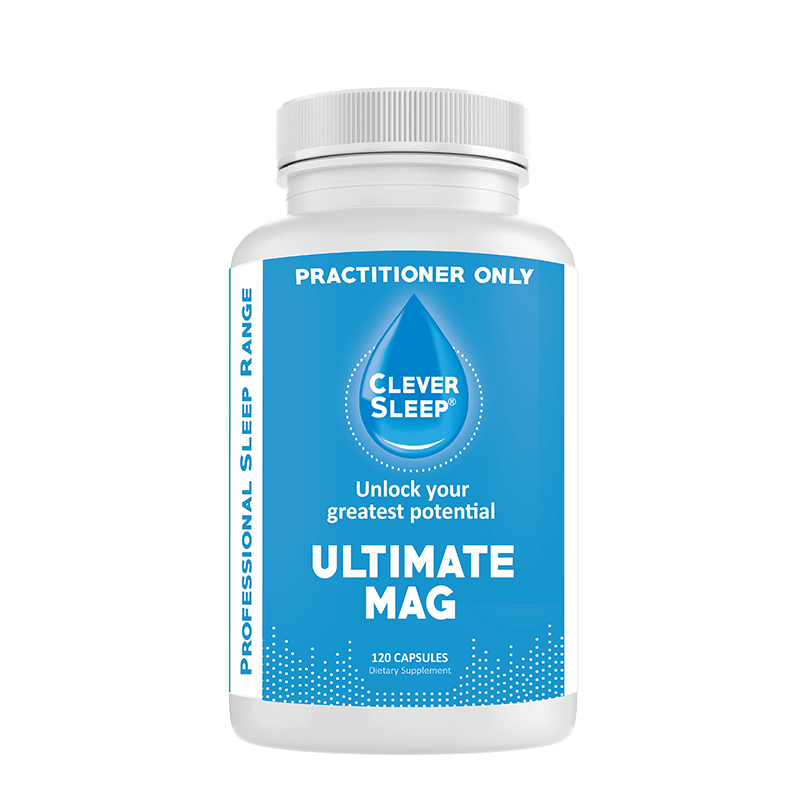A supplement container of Ultimate Mag by Clever Sleep