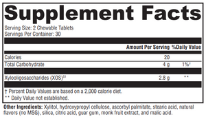 A supplement with the ingredient Xylooligosaccharides