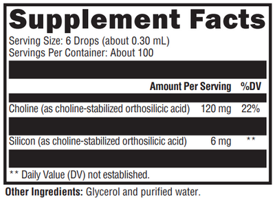 Supplement facts for RegeneMax Liquid