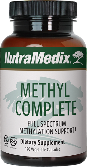 A supplement container of Methyl Complete by NutraMedix