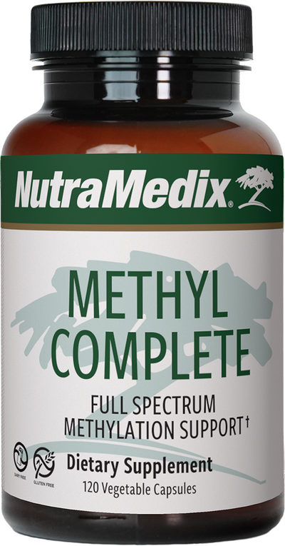 A supplement container of Methyl Complete by NutraMedix