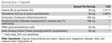 Supplement facts for Adrenal Essence