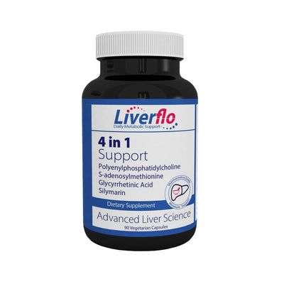 A supplement container of Liver Flo 90c by Nutrasal