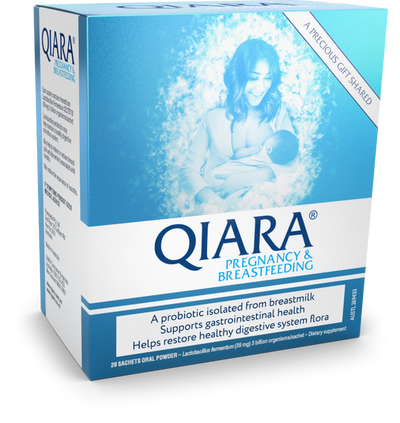 A supplement container of Qiara Pregnancy & Breastfeeding by QIARA