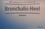 A supplement container of Bronchalis-Heel Tablets 50 by Heel