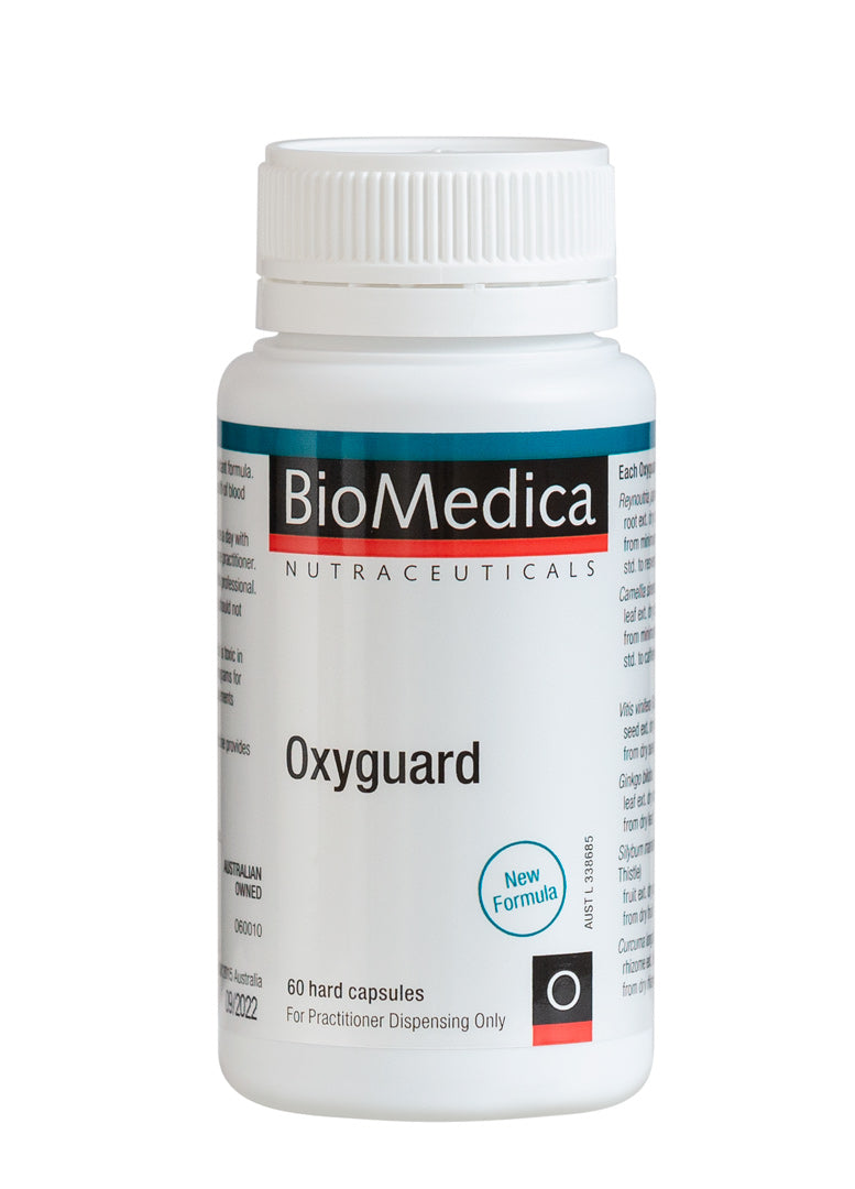 A supplement container of Oxyguard 60 Capsules by Bio-Medica