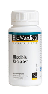 A supplement container of Rhodiola Complex 60 Capsules by Bio-Medica