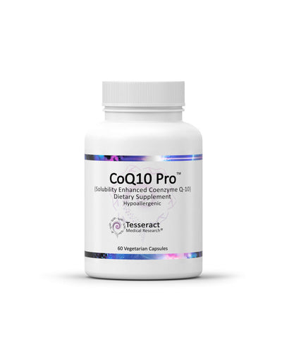 A supplement container of CoQ10 Pro by Tesseract