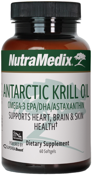 A supplement container of Krill Oil by NutraMedix