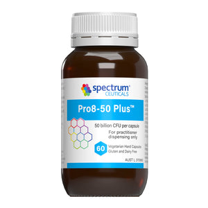A supplement container of Pro8-50 Plus by SpectrumCeuticals