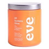 A supplement container of All Systems Glow by Eve