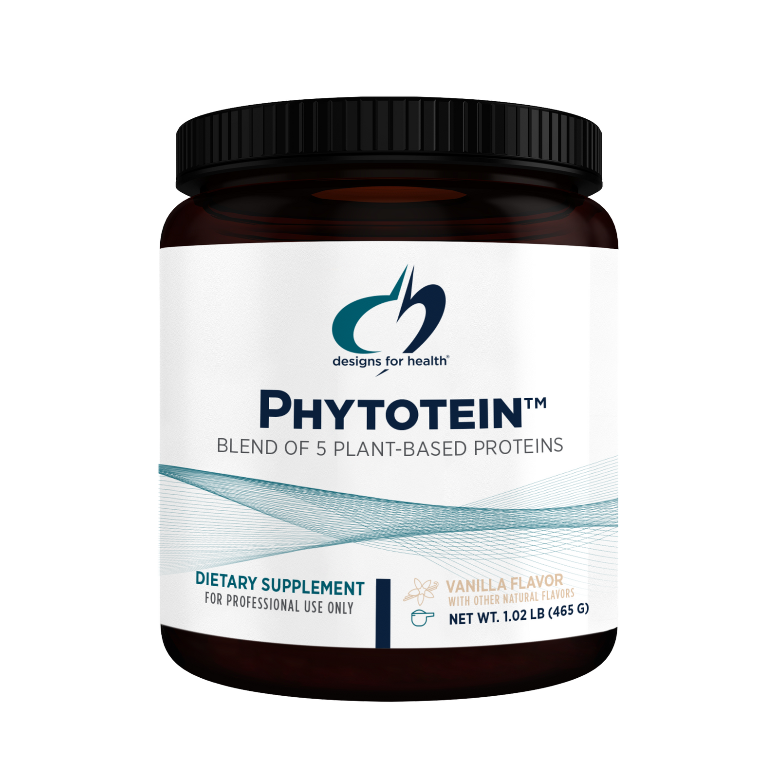 A supplement container of Phytotein™ Vanilla by Designs for Health - USA