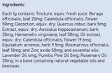 Supplement facts for Haemorrhoidal Ointment listing ingredients including Althaea officinalis, Angustifolia, Beeswax, Borage, Borage Oil