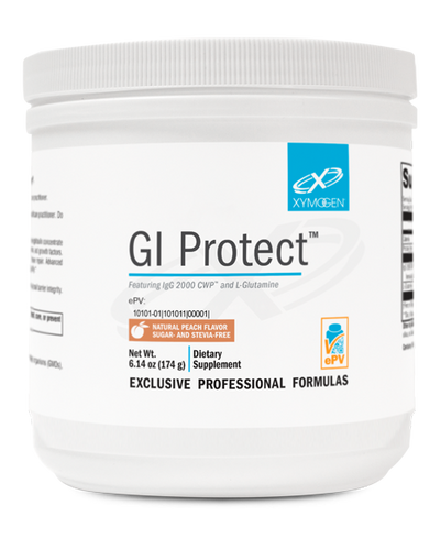 A supplement container of GI Protect™ Peach Sugar- & Stevia-Free (Discontinued) by Xymogen