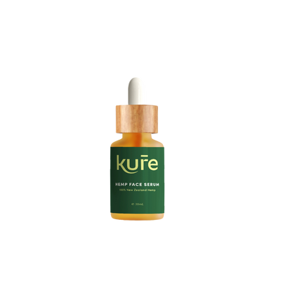 A supplement container of Hemp Face Serum by Kure