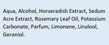 Supplement facts for Revitalising Hair Tonic listing ingredients including Cetyl Alcohol, Limonene, Linalool, Potassium, Potassium carbonate