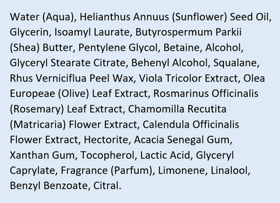 Supplement facts for Skin Food Nourishing Day Cream listing ingredients including Acacia, Althaea officinalis, Betaine HCI, Calendula Extract, Caprylic acid