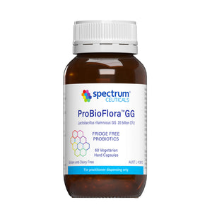 A supplement container of ProBioFlora GG 60 caps by SpectrumCeuticals