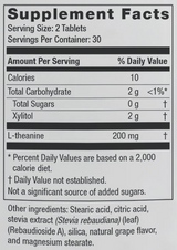 Supplement facts for GABA Trex listing ingredients including Stevia (Stevia rebaudiana), Stevia leaf (Stevia rebaudiana), Theanine (L-Theanine), Xylitol