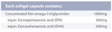 Supplement facts for BioActive Lipids - 120 Capsules