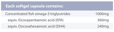 Supplement facts for BioActive Lipids - 120 Capsules