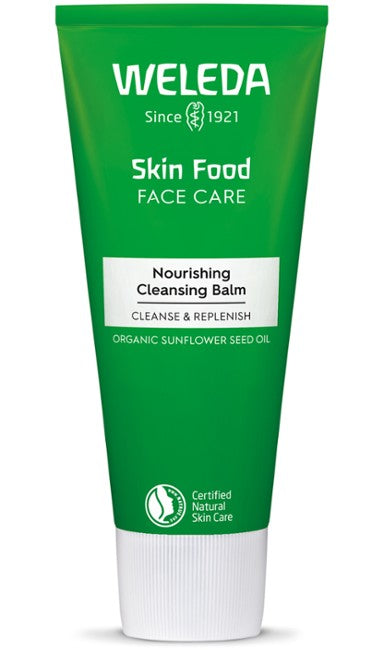 A supplement container of Skin Food Nourishing Cleansing Balm by Weleda