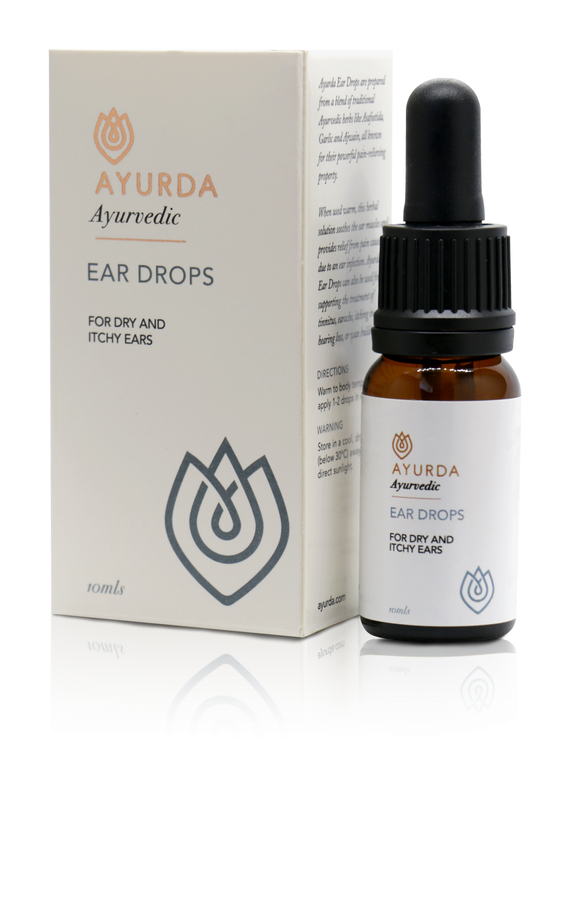 A supplement container of Ear Drops 10ml by Ayurda (Practitioner)