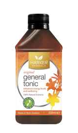 A supplement container of General Tonic by Harker Herbals