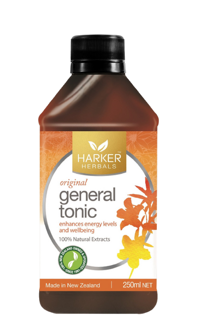 A supplement container of General Tonic by Harker Herbals
