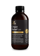 A supplement container of Chest Relief (Day) 200ml by Harker Herbals