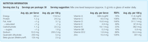 Supplement facts for SGI GLOW listing ingredients including  Alpha-casozepine, Beta Glucan, Bone broth, Bovine Collagen Peptides, Hemp Extract