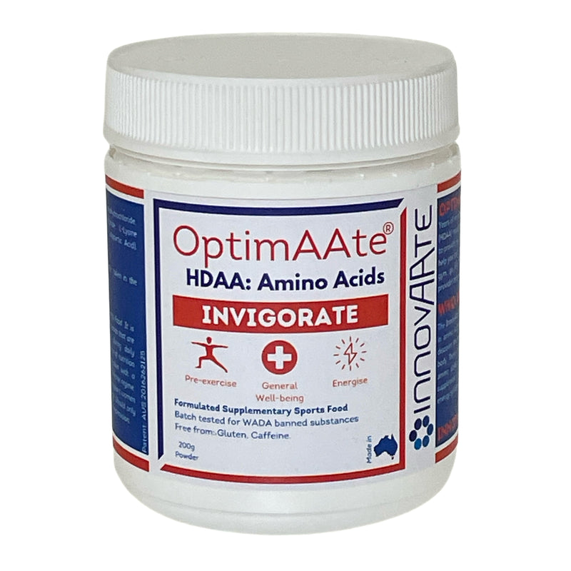 A supplement container of OptimAAte® by Innovaate
