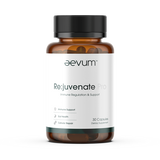 A supplement container of Re:juvenate Pro 30 capsules by Aevum