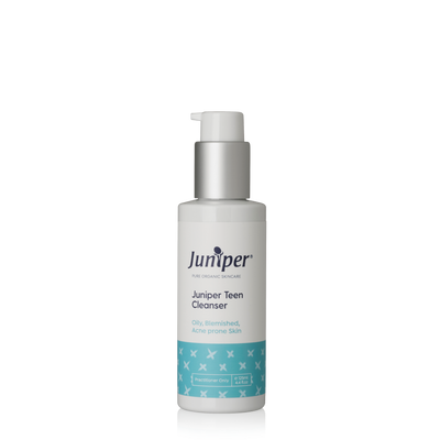 A supplement container of Juniper Teen Cleanser 125ml by Juniper