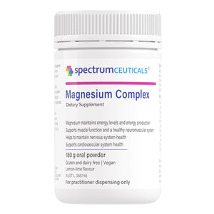 A supplement container of Magnesium Complex 180g by SpectrumCeuticals