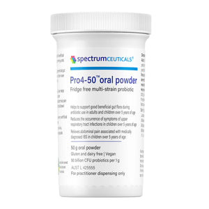A supplement container of Pro4-50 50g by SpectrumCeuticals