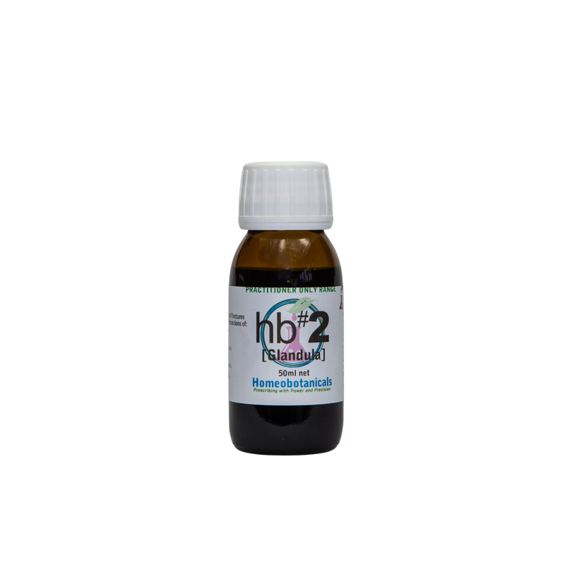 A supplement container of hb#02 Glandula (Endocrine) 50ml by Homeobotanicals