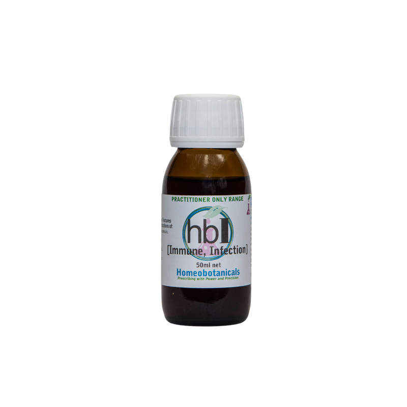 A supplement container of hbI (Immune Infection) 50ml by Homeobotanicals
