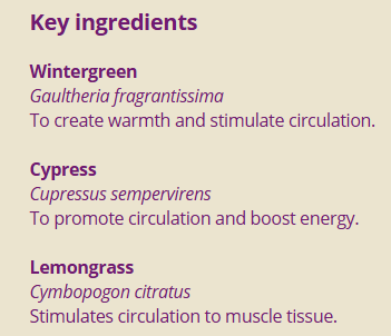 Supplement facts for Muscle Tonic 10ml listing ingredients including Gaultheria Fragrantissima