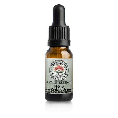 A supplement container of No. 06 - New Zealand Jasmine (Perseverance) 10ml by First Light Flower Essences