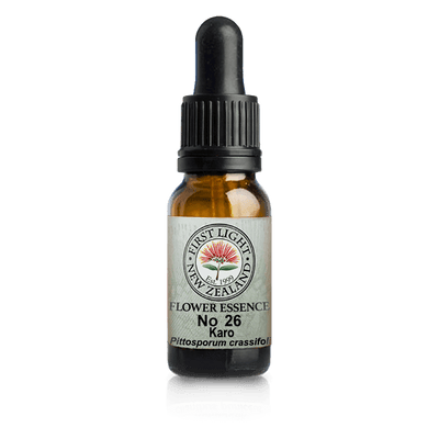 A supplement container of No. 26 - Karo (Foresight) 10ml by First Light Flower Essences