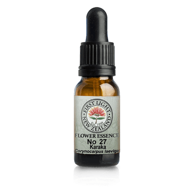 A supplement container of No. 27 - Karaka (Knowledge) 10ml by First Light Flower Essences
