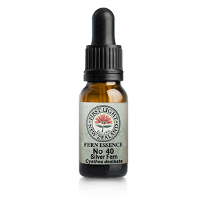 A supplement container of No. 40 Silver Fern (Trust) 10ml by First Light Flower Essences