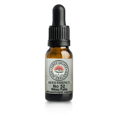 A supplement container of No. 52 - Nikau Palm (Non-Attachment) 10ml by First Light Flower Essences