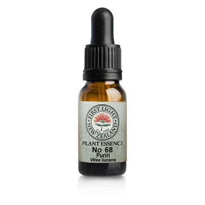 A supplement container of No. 68 - Puriri (Discernment) 10ml by First Light Flower Essences