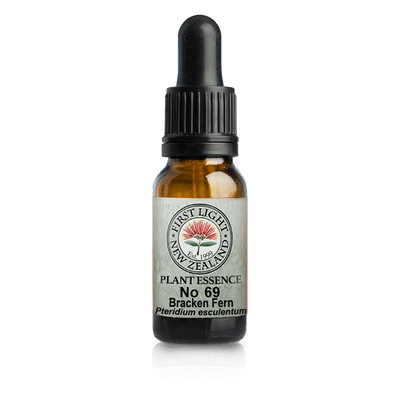 A supplement container of No. 69 - Bracken Fern (Triumph) 10ml by First Light Flower Essences