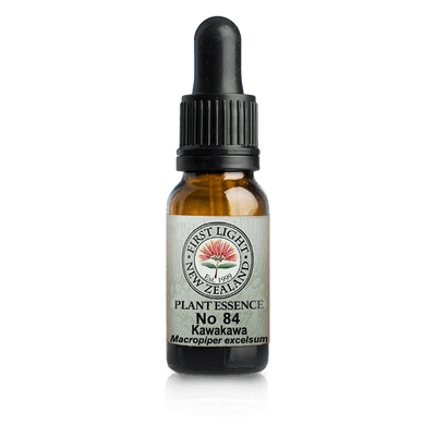 A supplement container of No. 84 - Kawakawa (Faith) 10ml by First Light Flower Essences