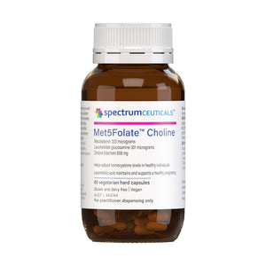 A supplement container of Met-5-Folate Choline by SpectrumCeuticals